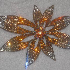 Beautiful Rhinestone Multi Color Brooch Pin